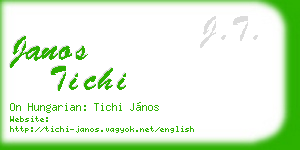 janos tichi business card